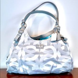 Coach Madison Shantung Leather Trim Bag